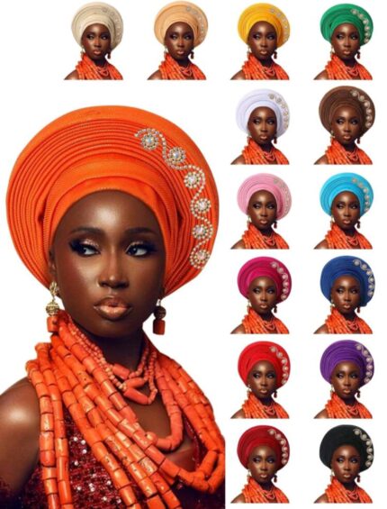 Headcap african style wedding